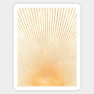 Abstract orange sun rays Sticker